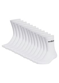 Kurzsocken adidas originals "Socken Linear Crew Cushioned 12er Pack", Damen, Gr. 46-48, braun (wei&szlig;), Obermaterial: 75% Baumwolle CO. 22% Polyester PES. 2% Elasthan EL. 1% Nylon NY., Socken Kurzsocken