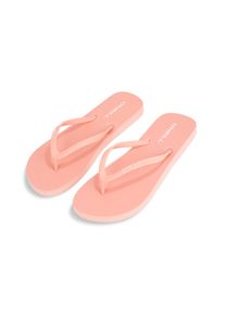 O`Neill Zehentrenner O'NEILL "PROFILE SMALL LOGO SANDALS", Damen, Gr. 42, rot (coral pink), Synthetik, Schuhe Zehentrenner