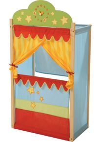 Kasperletheater Roba, bunt, Puppentheater, Kinder, Holz, Stoff, Kasperletheater, mit Holzgestell und Stoffbespannung