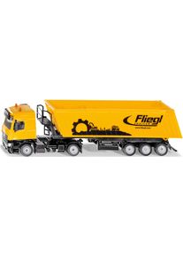 Spielzeug-LKW Siku "Siku Super, Mercedes Actros mit Fliegl Muldenkipper (3537)", rot, Spielzeugfahrzeuge, KinderB:6cm H:8cm T:28cm, Spielzeug-LKW, B:6cm H:8cm T:28cm