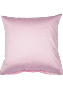 Kissenbezug Janine "Colors Mako Satin", rosa, B:80cm L:80cm, Mako-Satin, Mako-Satin, Kissenbez&uuml;ge, Kissenbezug, mit Rei&szlig;verschluss, uni Kissenh&uuml;lle, feinf&auml;dig, 100% Baumwolle