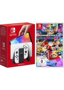 NINTENDO SWITCH Konsolen-Set "OLED", wei&szlig;, B:24,2cm H:1,39cm T:10,2cm, Spielekonsolen, inkl. Mario Kart 8 Deluxe, Konsolen-Set