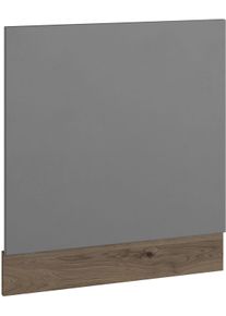 Wiho-K&uuml;chen Frontblende WIHO K&Uuml;CHEN "Elba, f&uuml;r teilintegrierte Einbaugeschirrsp&uuml;ler", grau (graphit), B:59,4cm H:56,5cm, Holzwerkstoff, M&ouml;belblenden, Frontblende, Ma&szlig;e (B/H): 59,4/56,5 cm