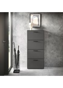 HBZ-MEBLE Schuhkipper HBZ "Sam Schuhkipper, Schuhschrank BxHxT 59x136x17 cm", grau (anthrazit, anthrazit), B:59cm H:136cm T:17cm, Holzwerkstoff, Sideboards, Schuhkipper, mit 4 Klappen