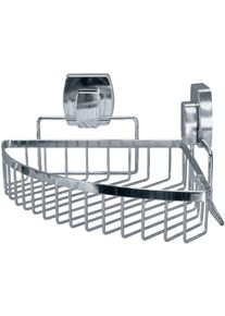 Duschkorb Kleine Wolke "Levana", silber (silberfarben), B:29,5cm H:7,5cm T:20,5cm, Metall, Aufbewahrungsboxen, Duschkorb, BxTxH: 29,5x20,5x7,5 cm, Befestigung mit Saugnapf