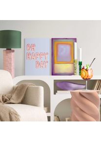 Leinwandbild Reinders "Happy Day", rosa (farbe bild(er): rosa), B:20cm H:30cm T:5cm, Leinwand, Bilder, Leinwandbild