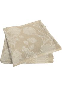 Stoffserviette Adam "Flower Cuve&eacute; Light" Gr. 1, beige, B:30cm L:30cm, Obermaterial: 100% Baumwolle, Servietten, Stoffserviette