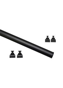 Beschwerungsgewicht Gardinia "Unterprofil zum Klipsen" Gr. 1, schwarz (schwarz, matt), L:60cm, Aluminium, Beschwerungsgewichte, Beschwerungsgewicht, Serie Fl&auml;chenvorhang-Technik Atlanta 3-l&auml;ufig
