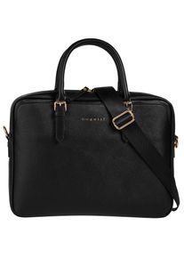 Aktentasche Bugatti "ELLA SAFFIANO", Damen, Gr. B/H/T: 38cm x 27cm x 6cm onesize, schwarz, Polyurethan (PU), Taschen Aktentasche