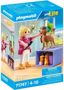 Konstruktions-Spielset Playmobil "Hundefriseurin (71747), Playmobil My Life", bunt, Spielbausteine, Kinder, Kunststoff, Konstruktions-Spielset
