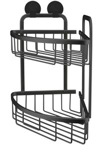 Duschkorb Kleine Wolke "Rocco", schwarz, B:28,8cm H:31,2cm T:21cm, Aluminium, Aufbewahrungsboxen, Duschkorb, BxTxH: 28,8x21x31,2 cm, Aluminium