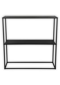 Konsolentisch Mirrors and More "ALEXIS", schwarz (schwarz, schwarz, schwarz), B:80cm H:80cm T:27cm, Tische, Konsolentisch, schwarzes Metallgestell