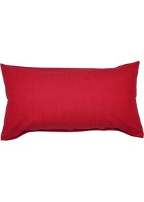 Kissenbezug Janine "PIANO 0125 31 80x80", rot (burgund), B:80cm L:40cm, Mako-Soft-Seersucker, Seersucker, Kissenbez&uuml;ge, Kissenbezug, mit Rei&szlig;verschluss