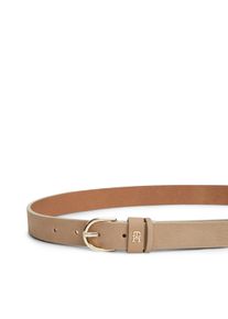 Lederg&uuml;rtel Tommy Hilfiger "ESSENTIAL EFFORTLESS NUBUCK", Damen, Gr. 75, clayed pebble, Rindsleder, G&uuml;rtel Lederg&uuml;rtel, 3,5 cm, samtartig, leicht angeraut