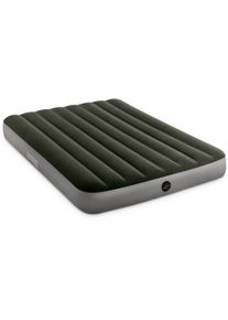 Luftbett Intex "Dura-Beam DOWNY Airbed" Gr. 137, grau (grau, gr&uuml;n), Luftbetten, B/H/L: 137cm x 25cm x 191cm, Vinyl, Luftbett, B:137cm H:25cm L:191cm