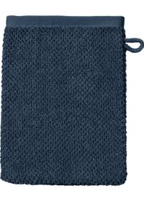 Waschhandschuh Ross "SELECTION", blau (nachtblau), B:16cm L:21cm, Frottier, Handt&uuml;cher, Waschhandschuh, 100 % Bio-Baumwolle