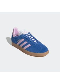 Sneaker adidas originals "GAZELLE", Damen, Gr. 40,5, blau (blau, orchid fusion, gum 3), Leder, Synthetik, Schuhe Sneaker