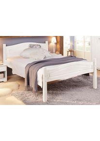 Massivholzbett Home Affaire "Bolton", wei&szlig;, B:148,5cm H:95cm L:208cm, Betten, Massivholzbett, aus massivem Kiefernholz, in unterschiedlichen Gr&ouml;&szlig;en und Farben