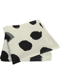 Stoffserviette Adam "Dots", schwarz (natur, schwarz), B:30cm L:30cm, Obermaterial: 73% Leinen, 27% Baumwolle, Servietten, Stoffserviette, aus Bio-Baumwolle,Made in Germany