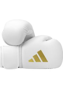 Boxhandschuhe adidas Performance "Speed 50" Gr. 16, gold (wei&szlig;, goldfarben), Boxhandschuhe, 16, Obermaterial: 100% Kunstleder, Boxhandschuhe