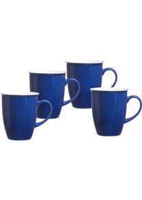 Ritzenhoff & Breker Becher RITZENHOFF & BREKER "Doppio", blau, H:10cm &Oslash;:9cm, Porzellan, Trinkgef&auml;&szlig;e, Becher, 4-teilig