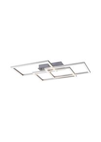 JUST LIGHT Deckenleuchte "Ls-MAXI", silber (edelstahlfarben), 3, H: 10,5cm, 1 Stk., Leuchten, RGB+tunable white, Infrarot inkl., Fernbedienung, Smarthome f&auml;hig, Deckenleuchte