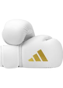 Boxhandschuhe adidas Performance "Speed 50" Gr. 16, gold (wei&szlig;, goldfarben), Boxhandschuhe, 16, Obermaterial: 100% Kunstleder, Boxhandschuhe