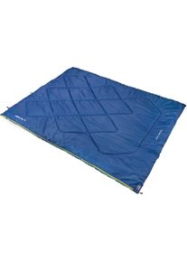 Doppelschlafsack High Peak "Ceduna Duo", blau (blau, dunkelblau), Schlafs&auml;cke, B/L: 150cm x 200cm, Rei&szlig;verschluss links, Obermaterial: 100% Polyester. F&uuml;llung: 100% Polyester, Doppelschlafsack, PFC frei, L:200cm
