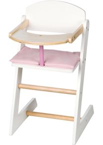 Puppenhochstuhl Roba "Hochstuhl Scarlett", wei&szlig;, Puppenm&ouml;bel, KinderB:26cm H:52cm T:28cm, Holz, Puppenhochstuhl, B:26cm H:52cm T:28cm