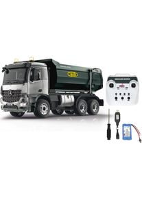 RC-LKW Jamara "Mercedes-Benz Arocs Metal Meiller 1:20, 2,4 GHz", grau, Fernlenkfahrzeuge, KinderB:16cm H:19,8cm T:45cm, Kunststoff, Metall, RC-LKW, mit LED Licht und R&uuml;ckfahrwarnsound, B:16cm H:19,8cm T:45cm