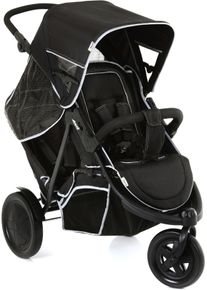 Geschwisterwagen hauck "Freerider black", Baby, schwarz, Nylon, Kinderwagen Geschwisterwagen, mit schwenk- und feststellbarem Vorderrad