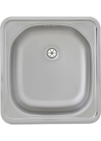 Einbausp&uuml;le respekta, silber, B:46,5cm H:15,5cm T:43,5cm, Edelstahl, K&uuml;chensp&uuml;len, Einbausp&uuml;le