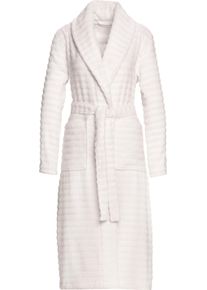 Bademantel Vossen "Coco, ideal f&uuml;r Sauna & Spa, Hotelbademantel, Morgenmantel" Gr. S, wei&szlig;, L:115cm, Webfrottier, Hausm&auml;ntel, Bademantel, softes Wellendesign