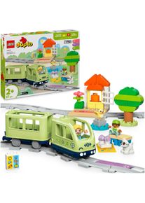 Konstruktionsspielsteine Lego "Interaktive Abenteuer-Eisenbahn (10427), Lego DUPLO Town", bunt, Spielbausteine, Kinder, Kunststoff, Konstruktionsspielsteine, mit Licht und Sound; Made in Europe