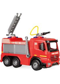 Spielzeug-Feuerwehr LENA "Giga Trucks, Aufsitz-Feuerwehr Arocs", rot, Spielzeugfahrzeuge, KinderB:28cm H:38cm T:66cm, Kunststoff, Spielzeug-Feuerwehr, Made in Europe, B:28cm H:38cm T:66cm