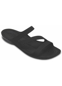 Badepantolette Crocs "Swiftwater Sandal", Damen, Gr. 41, schwarz, Croslite&trade;, Schuhe Badepantolette, Sommerschuh, Badeschuh, Poolslides, genoppte Innensohle