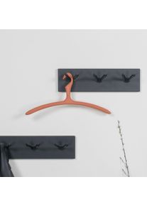 Garderobenhalter SPINDER DESIGN "Pull", schwarz, B:45cm H:12,5cm T:10cm, Metall, Garderobenhalter, Garderobenhalter, Metall, Breite 45 cm