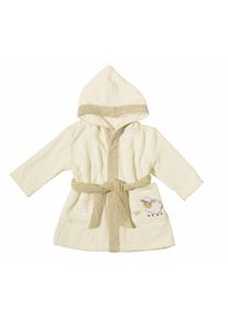 Kinderbademantel Egeria "Sheep" Gr. 104, beige, L:63cm, Walkfrottee, Hausm&auml;ntel, Kinderbademantel, mit Kapuze und kleiner Stickerei, Organic Cotton