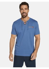 T-Shirt Jan Vanderstorm "Doppelpack T-Shirt MAYKO", Herren, Gr. XL, blau (dunkelblau royal blau), Obermaterial: 100% Baumwolle CO., Shirts T-Shirt