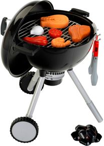Kinder-K&uuml;chenset klein "Weber Spiel-Kugelgrill One Touch Premium", schwarz, Spielzeug-Haushaltsger&auml;te, KinderB:40cm H:53cm T:32cm, Kunststoff, Kinder-K&uuml;chenset, mit Licht und Sound, Made in Germany, B:40cm H:53cm T:32cm
