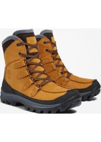 Schn&uuml;rboots Timberland "Chillberg Premium WP INS", Herren, Gr. 45, gelb (wheat), Leder, Schuhe Schn&uuml;rboots, Winterstiefel, Schn&uuml;rstiefel, Winterschuhe, wasserdicht, gef&uuml;ttert