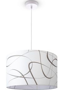 Paco Home Pendelleuchte "Hugo Tribal", wei&szlig;, &Oslash; 45,5cm H: 27cm, Leuchten, Pendelleuchte Esszimmer Vintage Wohnzimmerlampe Modern Retro, Pendelleuchte