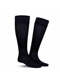 Kniestr&uuml;mpfe Kunert "Kniestrumpf Fly&Care", Herren, Gr. 39-40, lila (schwarz, navy 8010), Obermaterial: 60% Baumwolle CO. 35% Polyamid PA. 5% Elasthan EL., Socken Kniestr&uuml;mpfe