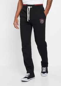 Jogginghose bonprix, Herren, Gr. 68/70, N-Gr, schwarz, Obermaterial: 100% Baumwolle, unifarben, regular fit, Hosen Jogginghose, mit elastischem Bund, mit Kordelzug, regular fit, mit Ges&auml;&szlig;tasche