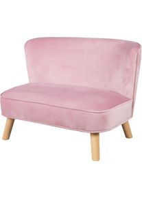 Kindersofa Roba "Lil Sofa", bunt (rosa, mauve), Sofas, Kinder, B/H/T: 70cm x 50cm x 48cm, Samt, Kindersofa, mit Holzf&uuml;&szlig;en, B:70cm H:50cm T:48cm