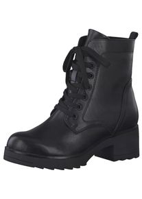 Schn&uuml;rstiefelette Marco Tozzi, Damen, Gr. 39, schwarz, Lederimitat, unifarben, Schuhe Schn&uuml;rstiefelette, mit FEEL-ME Ausstattung