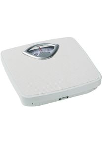 Personenwaage Wenko, wei&szlig;, B:28cm H:4,5cm T:26,5cm, Kunststoff, Metall, Personenwaagen, Personenwaage, analoge K&ouml;rperwaage bis 130 kg