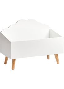 Spielzeugtruhe zeller PRESENT "Wolke", wei&szlig;, B:58cm H:45cm T:28cm, MDF, Aufbewahrungsboxen, Spielzeugtruhe, Kinderm&ouml;bel in nordischen Design
