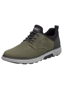 Slip-On Sneaker Rieker, Herren, Gr. 46, schwarz (khaki, schwarz), Lederimitat, Nubukleder, Textil, Schuhe Slip-On Sneaker, Slipper, Halbschuh, Freizeitsneaker zum Schlupfen