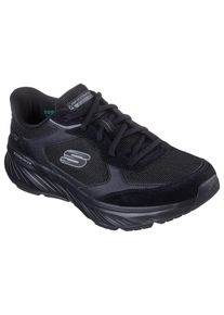 Slip-On Sneaker Skechers "EDGERIDE-ERLON", Herren, Gr. 47,5, schwarz, Lederimitat, Textil, Veloursleder, unifarben, Schuhe Slip-On Sneaker, Trainingsschuh, Trekkingschuh mit Relaxed Fit Passform